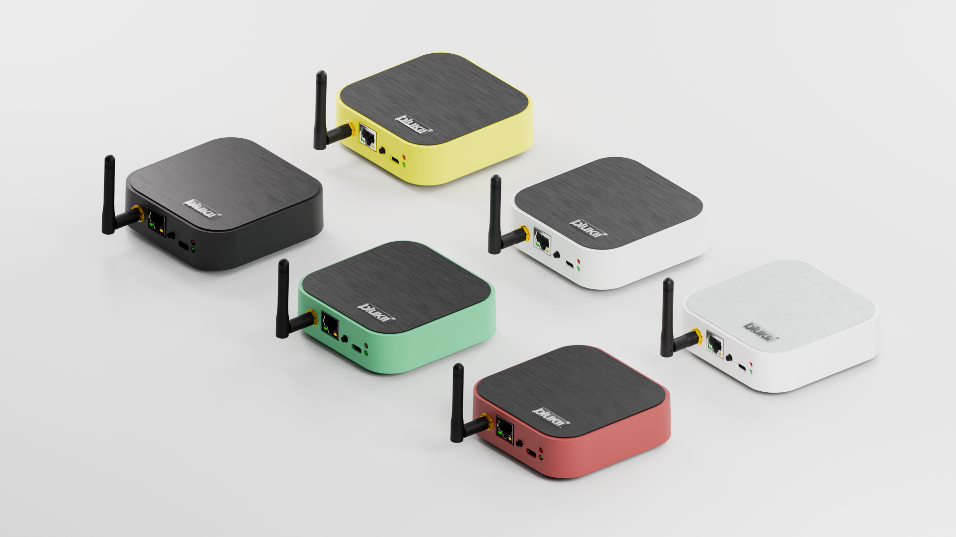 blukii Hubs in verschiedenen Farben